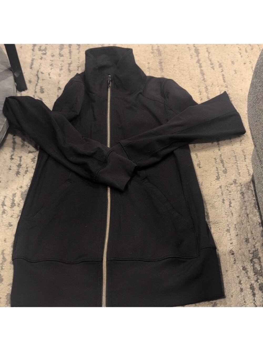 Lululemon Womens Black Full Zip Jacket  Stretch Casual Yoga Run Gym Jacket